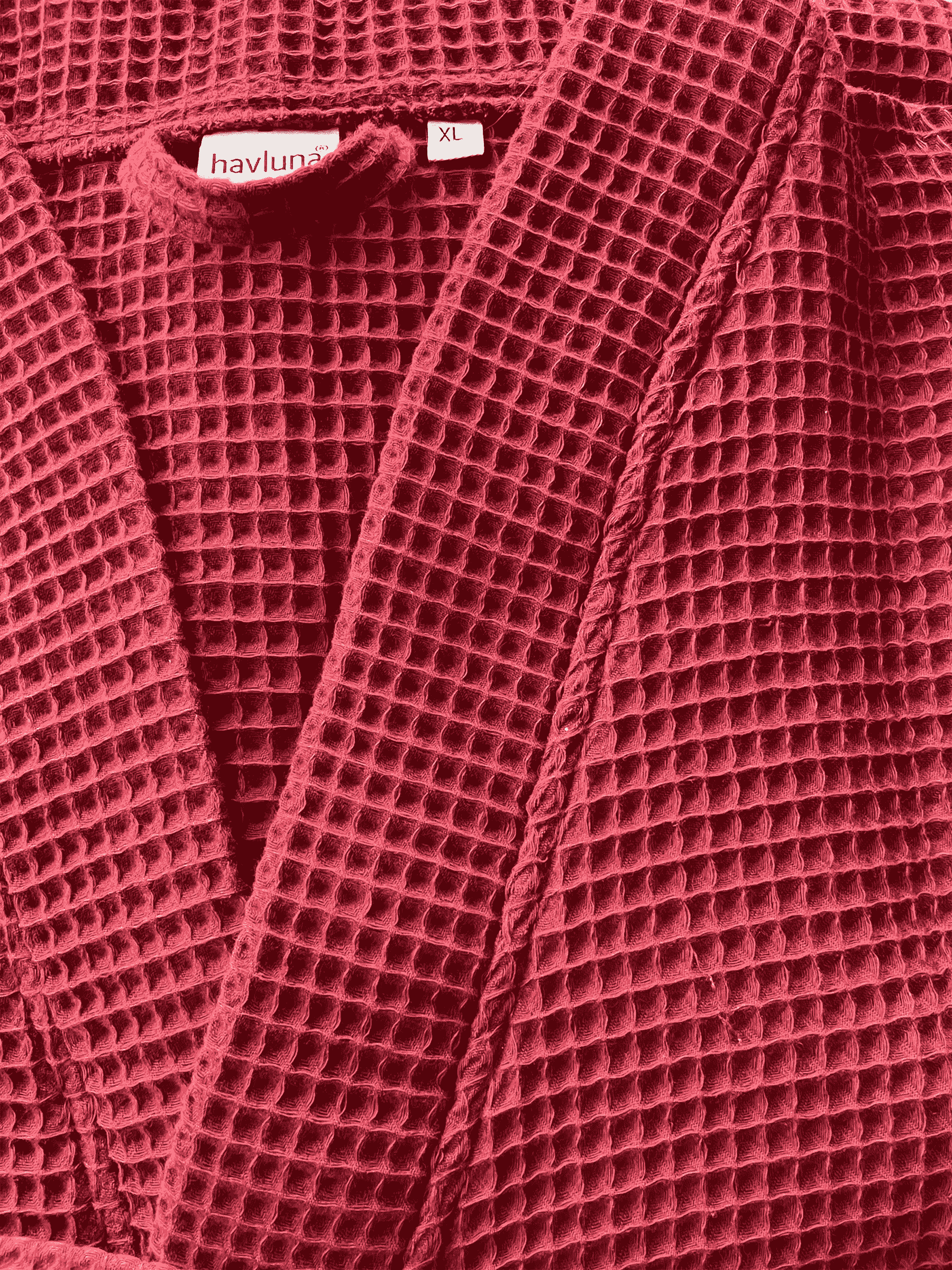 Waffle spa bathrobe kimono
